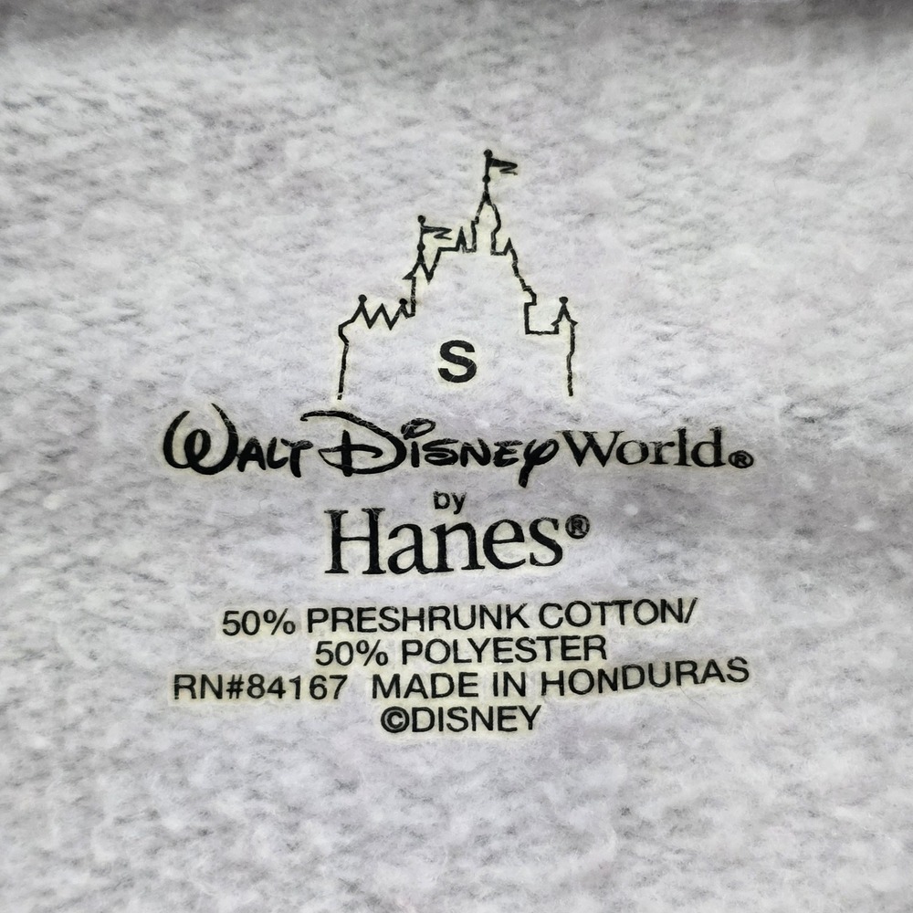 Walt Disney World Hanes Tinker Bell‎ Tink Gray Full Zip Hoodie Sweatshirt Small - Picture 7 of 9